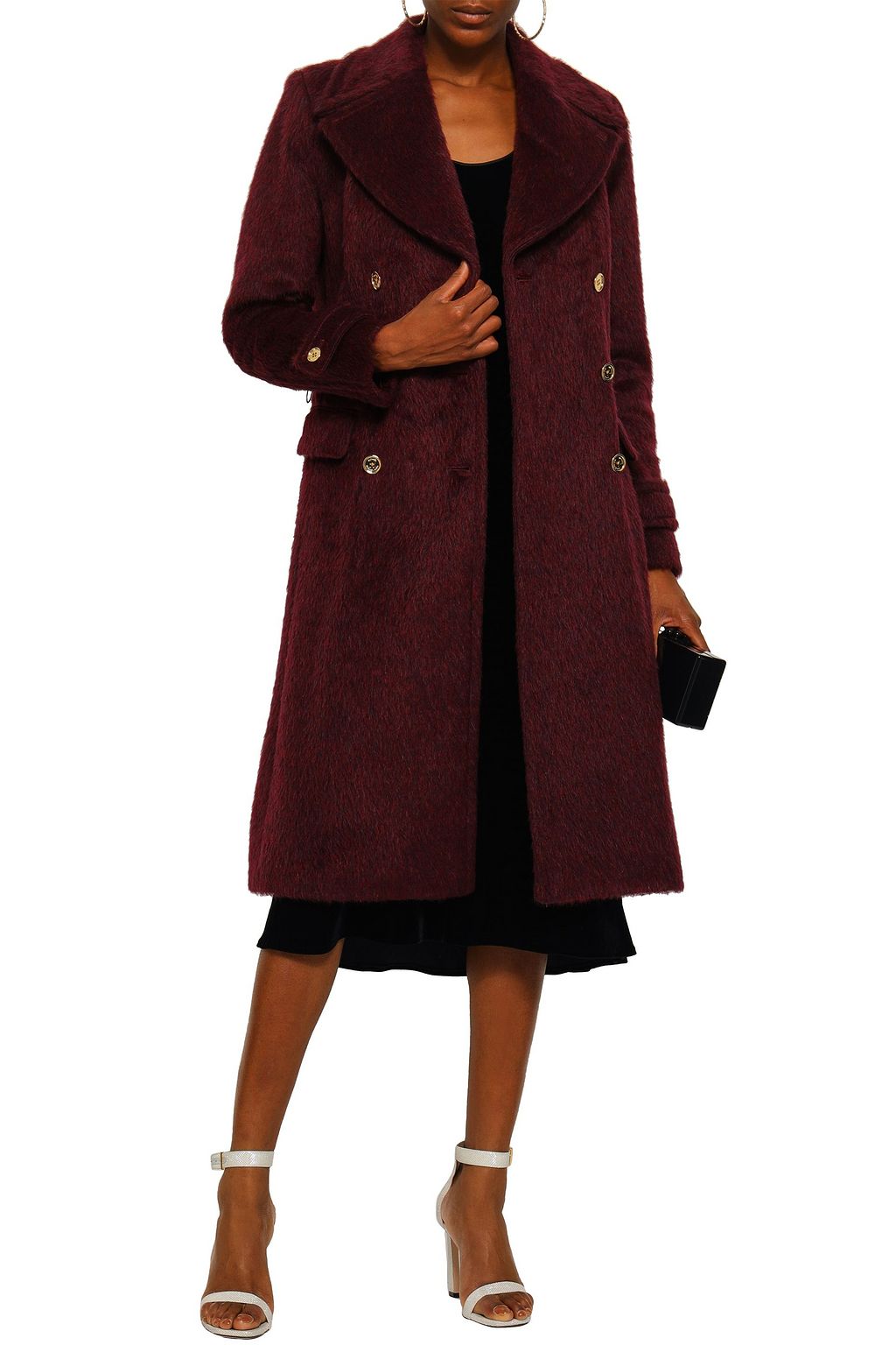 MICHAEL MICHAEL KORS Double-breasted brushed wool-blend coat