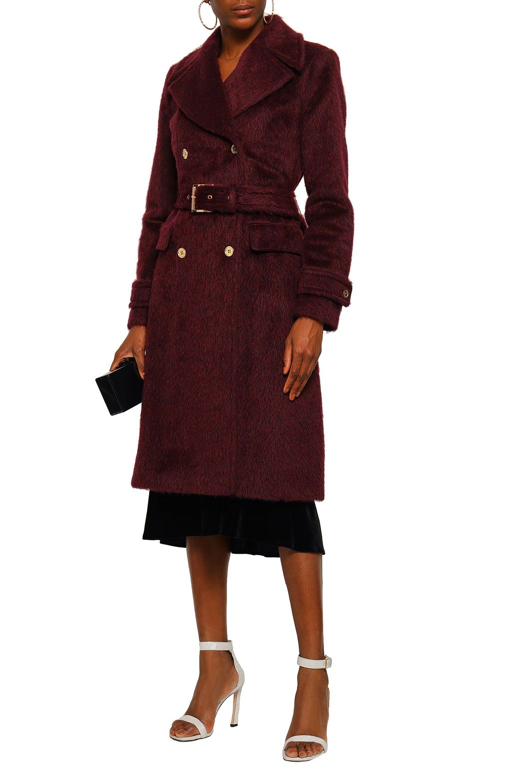 MICHAEL MICHAEL KORS Double-breasted brushed wool-blend coat