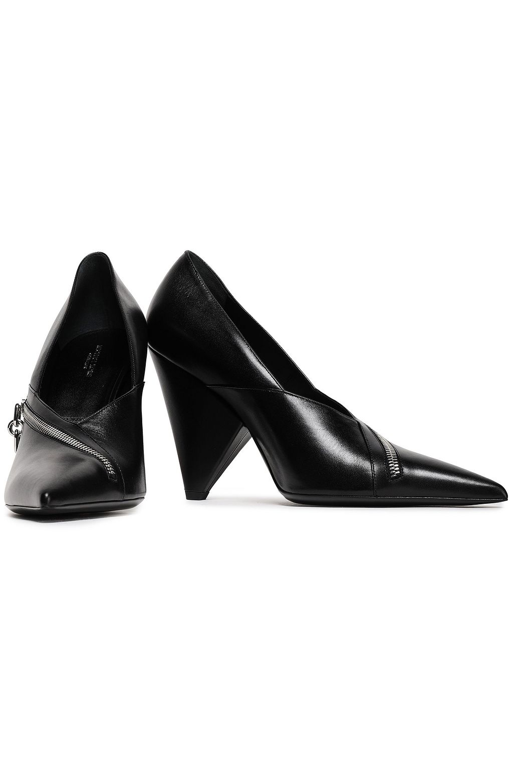 MICHAEL KORS COLLECTION Zip-detailed leather pumps