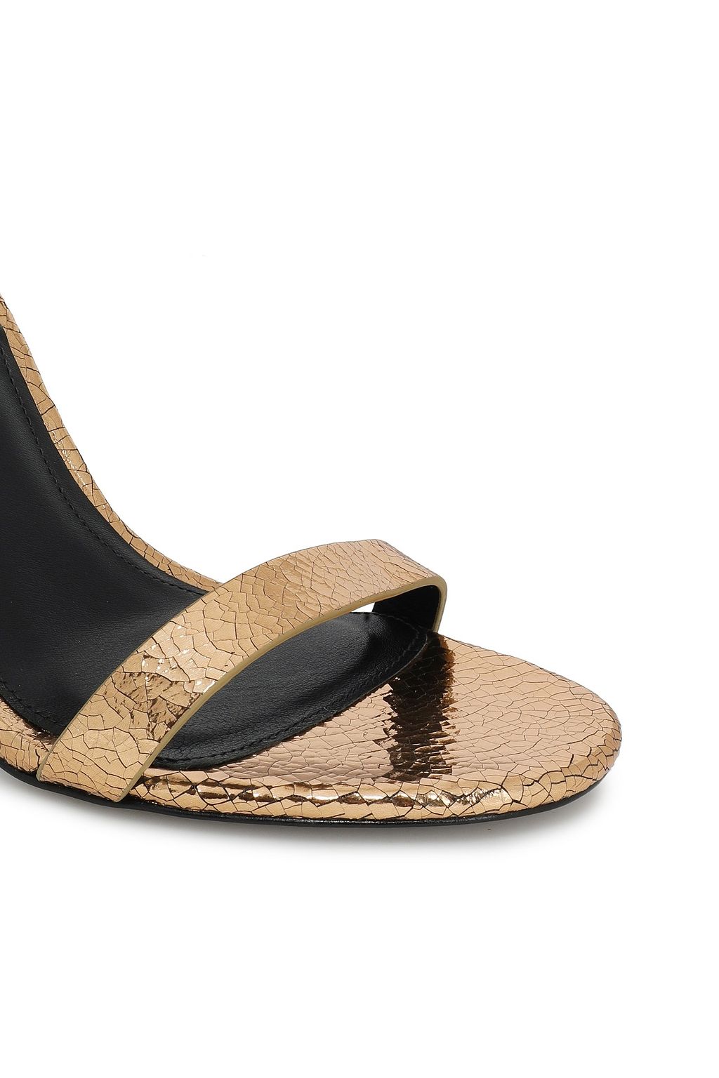 MICHAEL KORS COLLECTION Metallic cracked-leather sandals