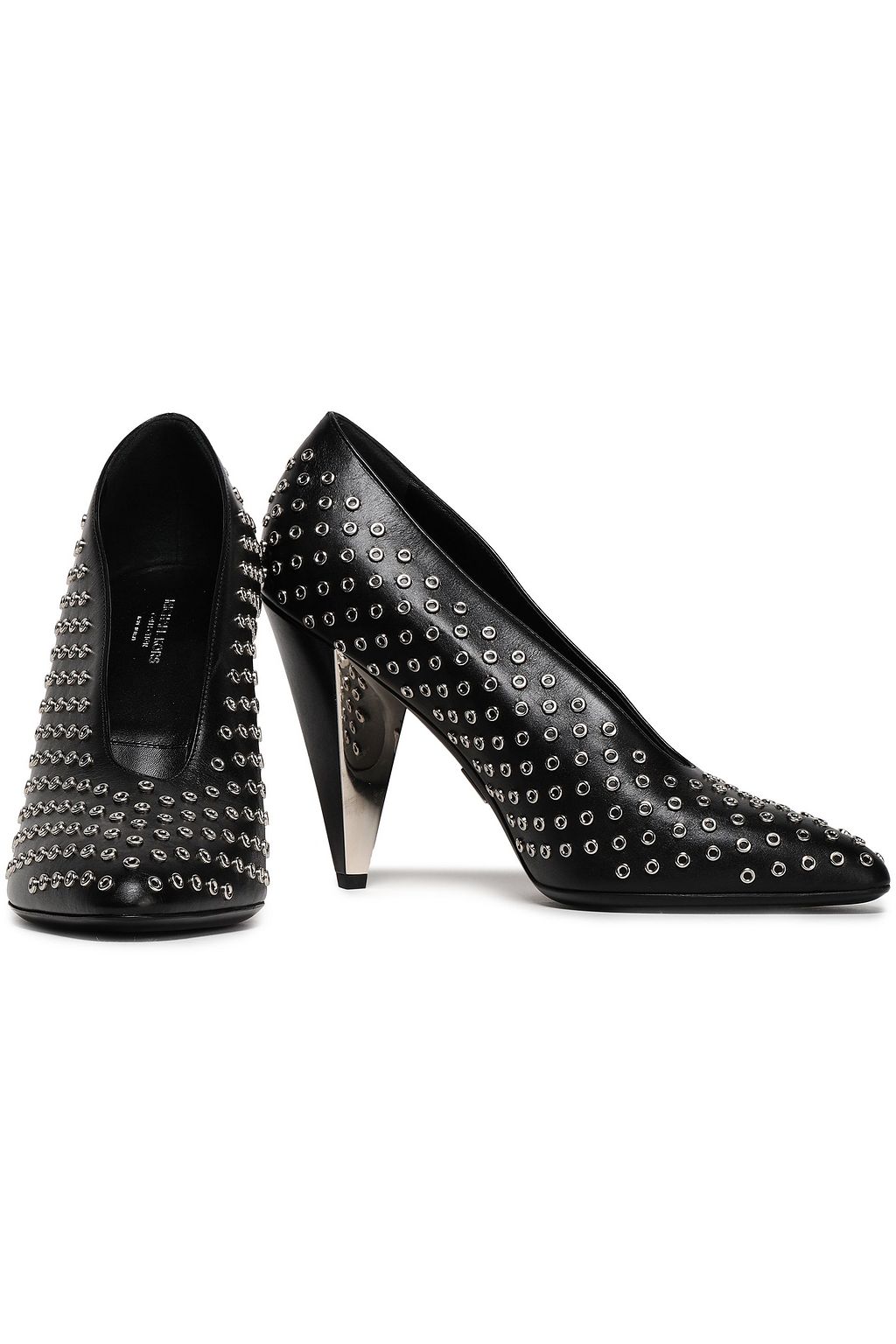 MICHAEL KORS COLLECTION Eyelet-embellished leather pumps