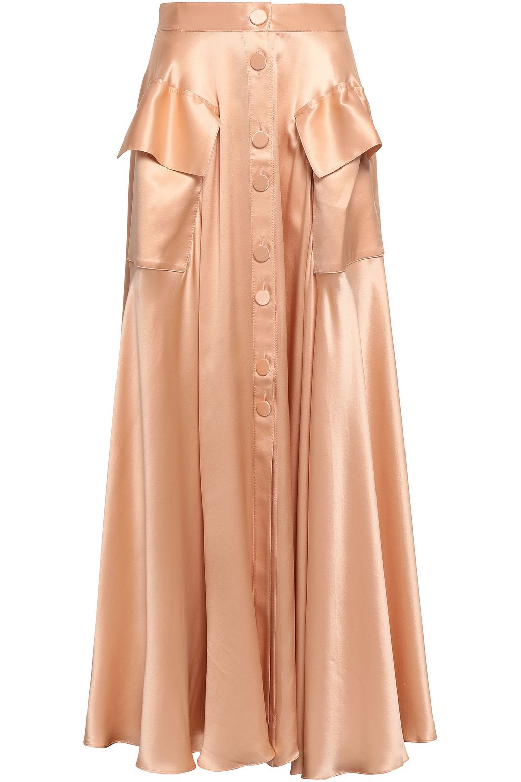 rose gold satin skirt