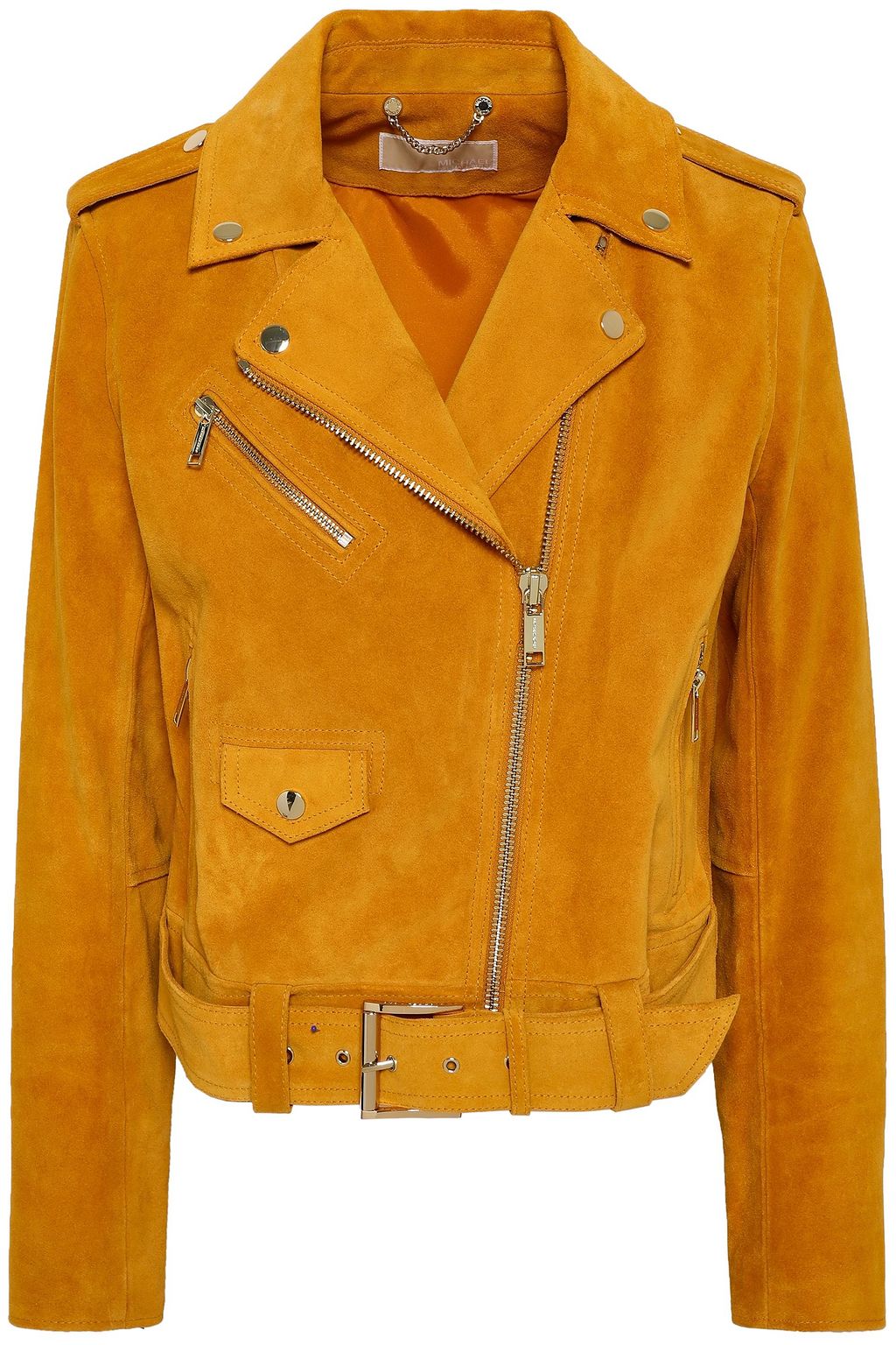 michael kors yellow leather jacket