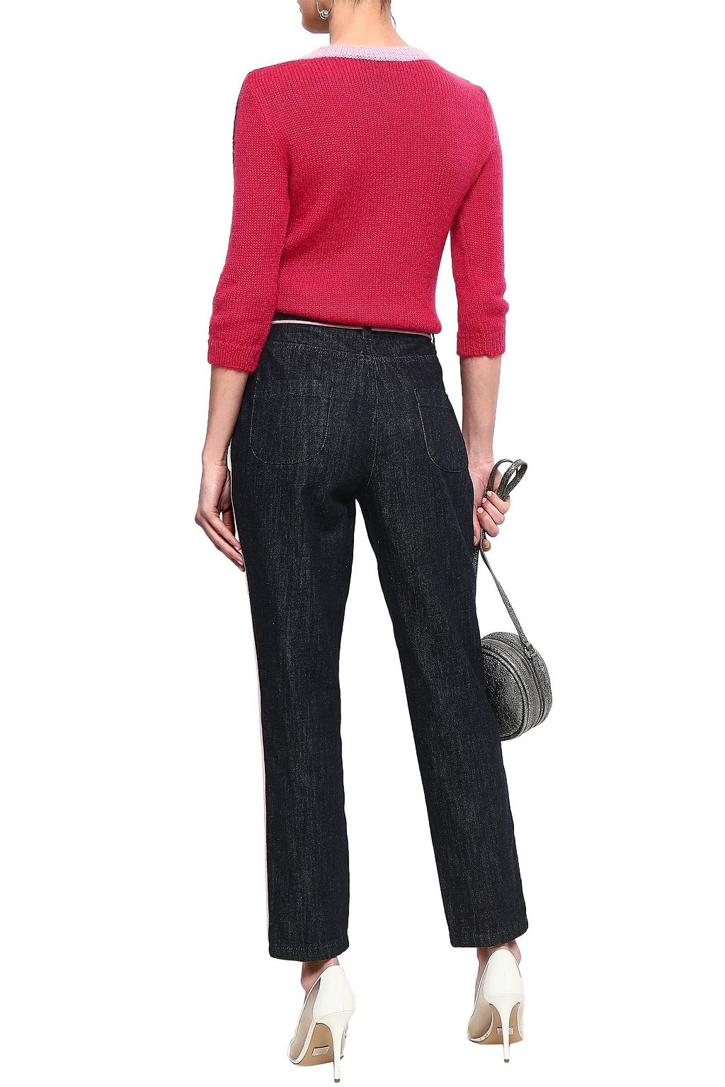 MOSCHINO High-rise slim-leg jeans