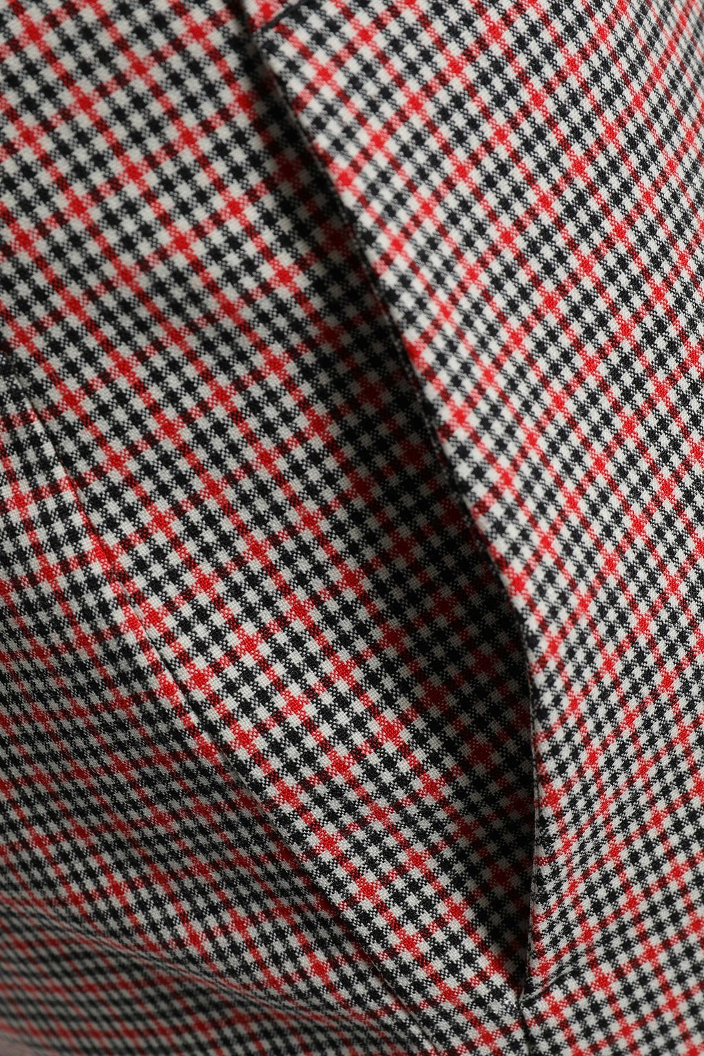 CEDRIC CHARLIER Checked wool-blend tapered pants