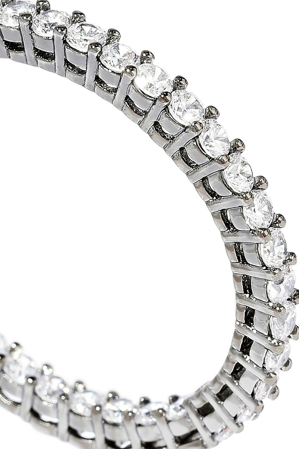 CZ BY KENNETH JAY LANE 14-karat gold-plated crystal hoop earrings