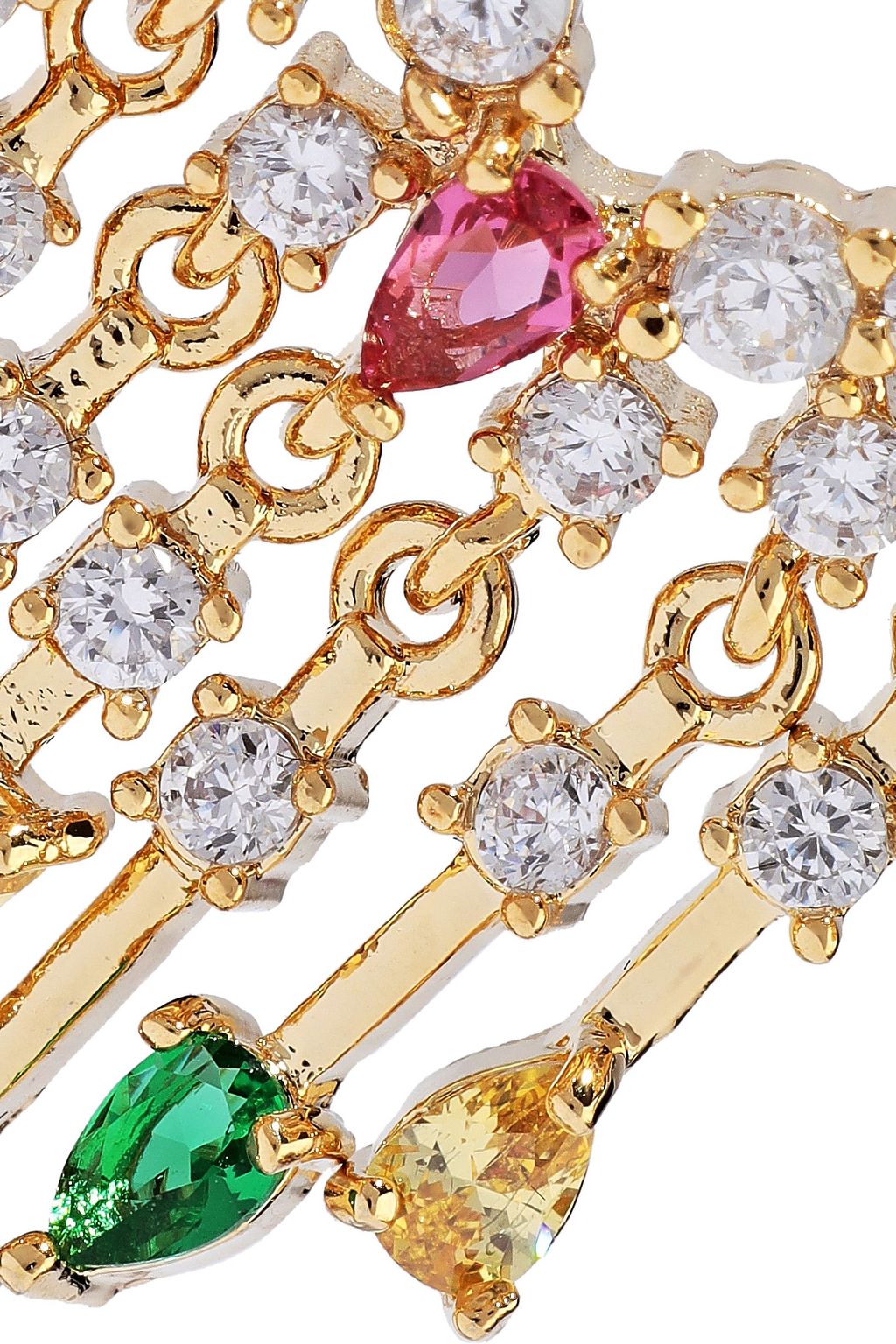 CZ BY KENNETH JAY LANE Goldfarbene Ohrringe mit Kristallen