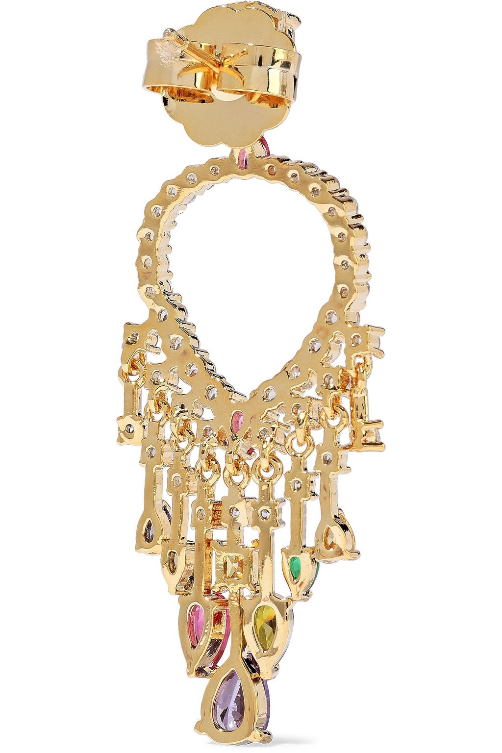 CZ BY KENNETH JAY LANE Goldfarbene Ohrringe mit Kristallen