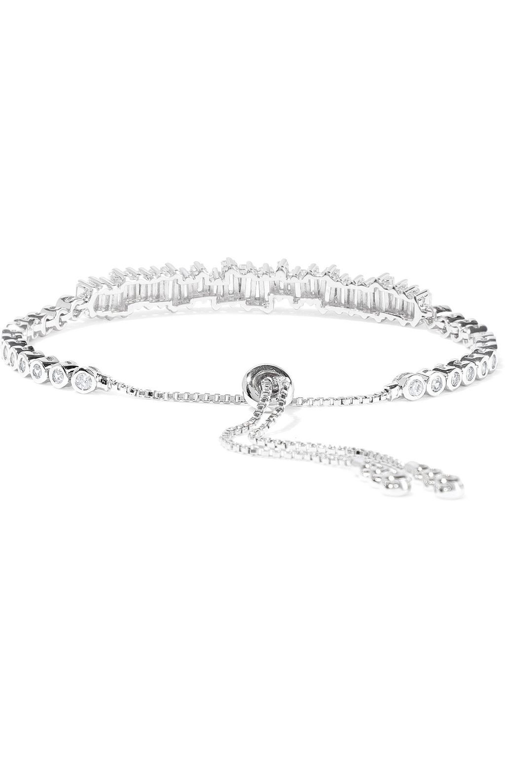 CZ BY KENNETH JAY LANE Rhodium-plated crystal bracelet