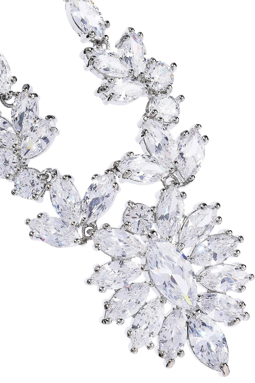 CZ BY KENNETH JAY LANE Silver-tone crystal necklace