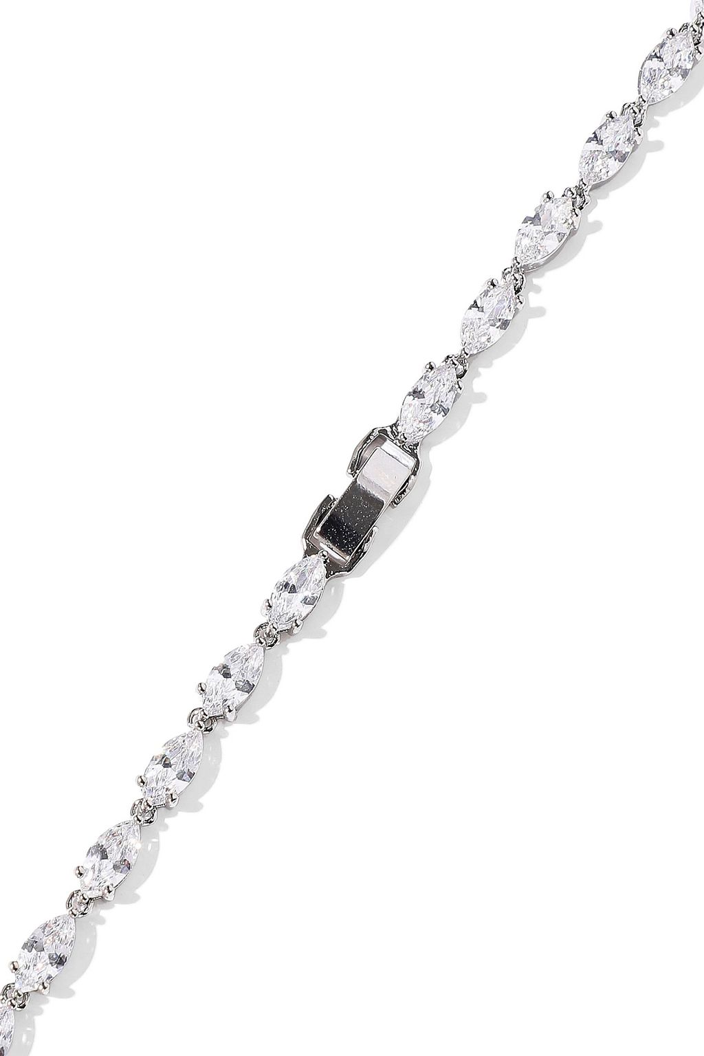 CZ BY KENNETH JAY LANE Silver-tone crystal necklace