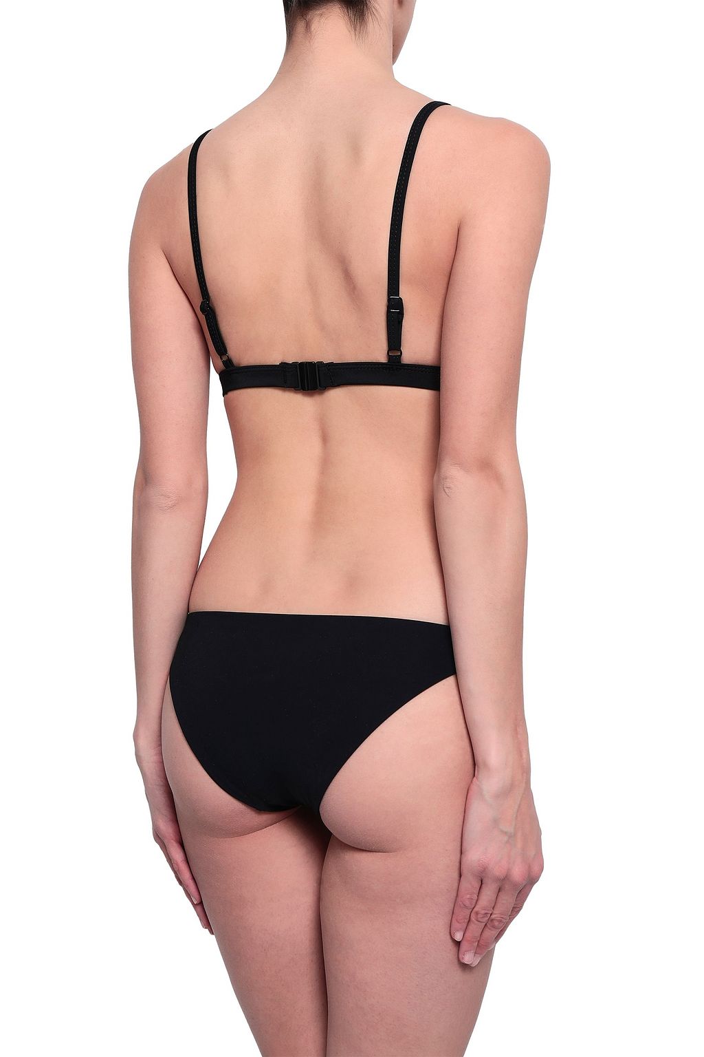 DUSKII Laser-cut printed neoprene triangle bikini top