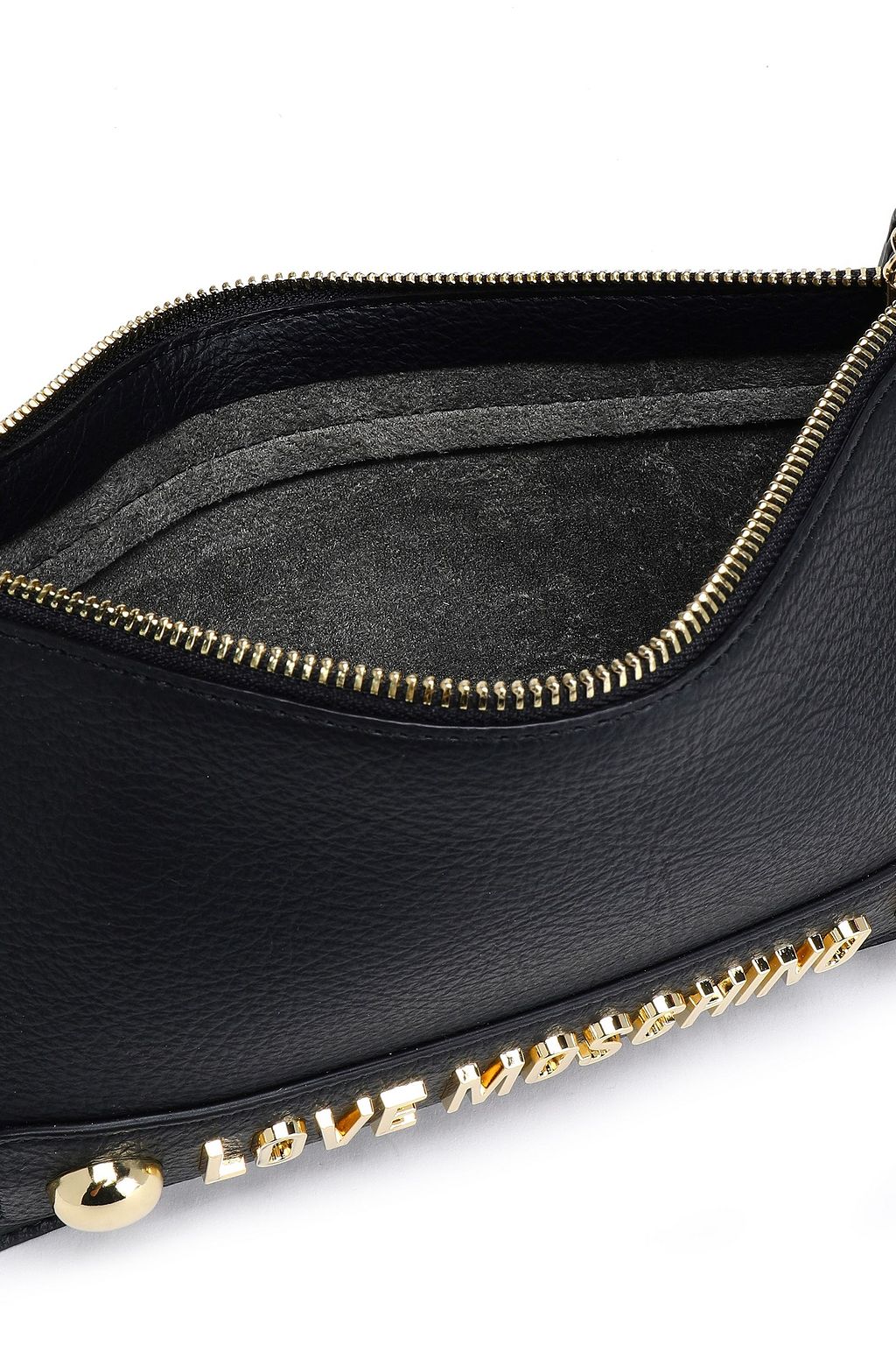 LOVE MOSCHINO Embellished faux leather clutch