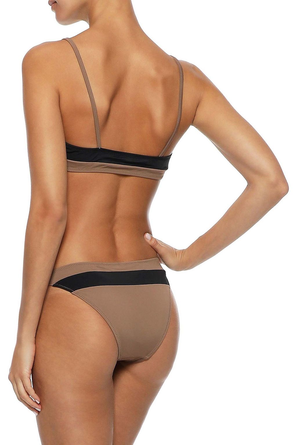 SOLID & STRIPED The Brooke two-tone low-rise bikini briefs