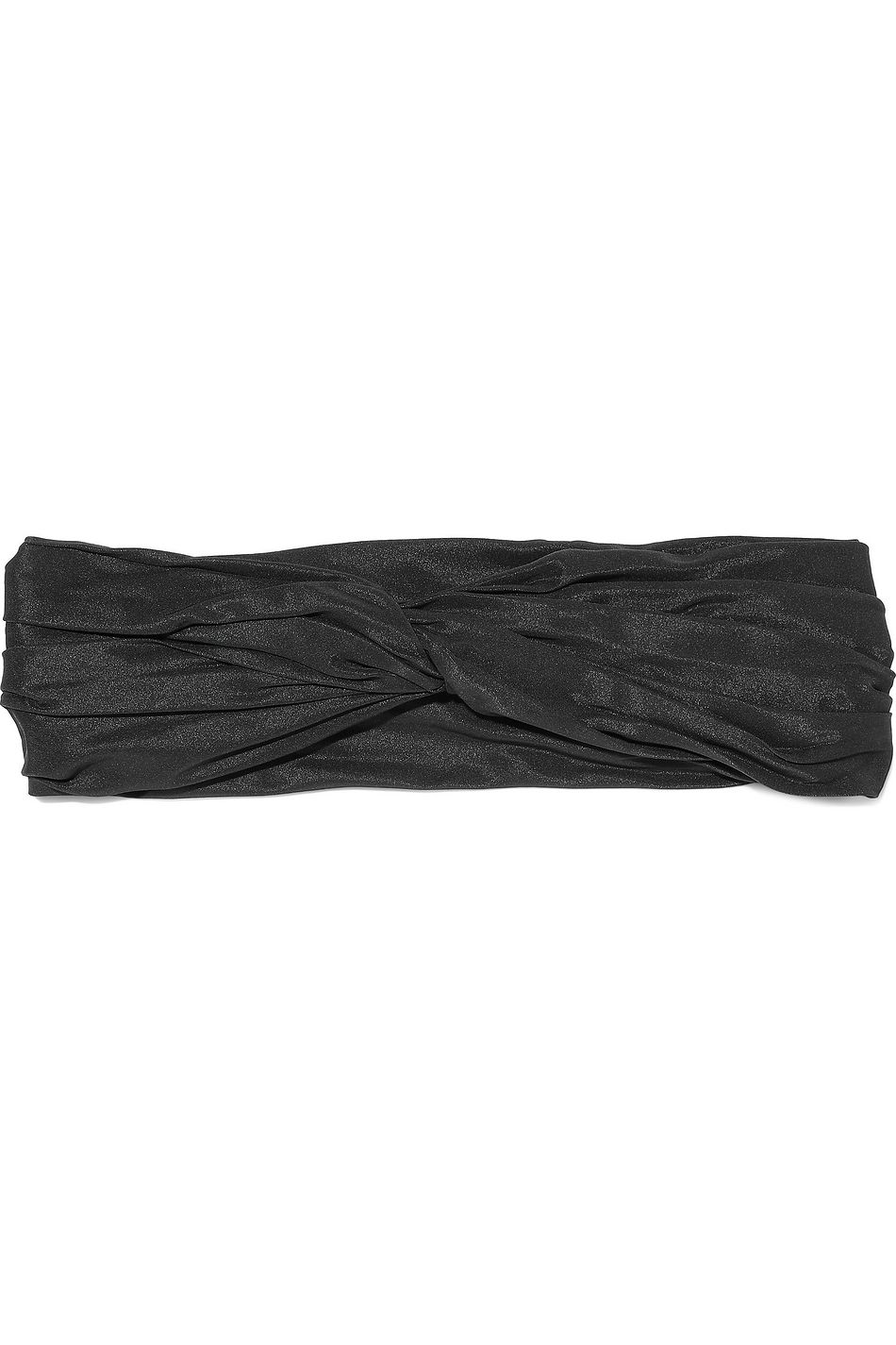 Black Malia Twisted Pleated Satin Twill Headband Sale Up To 70