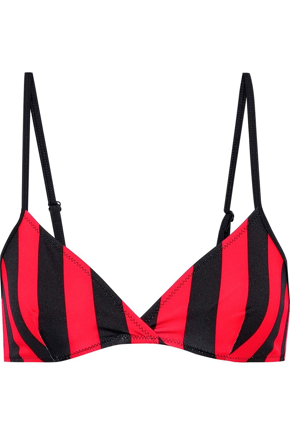 striped triangle bikini