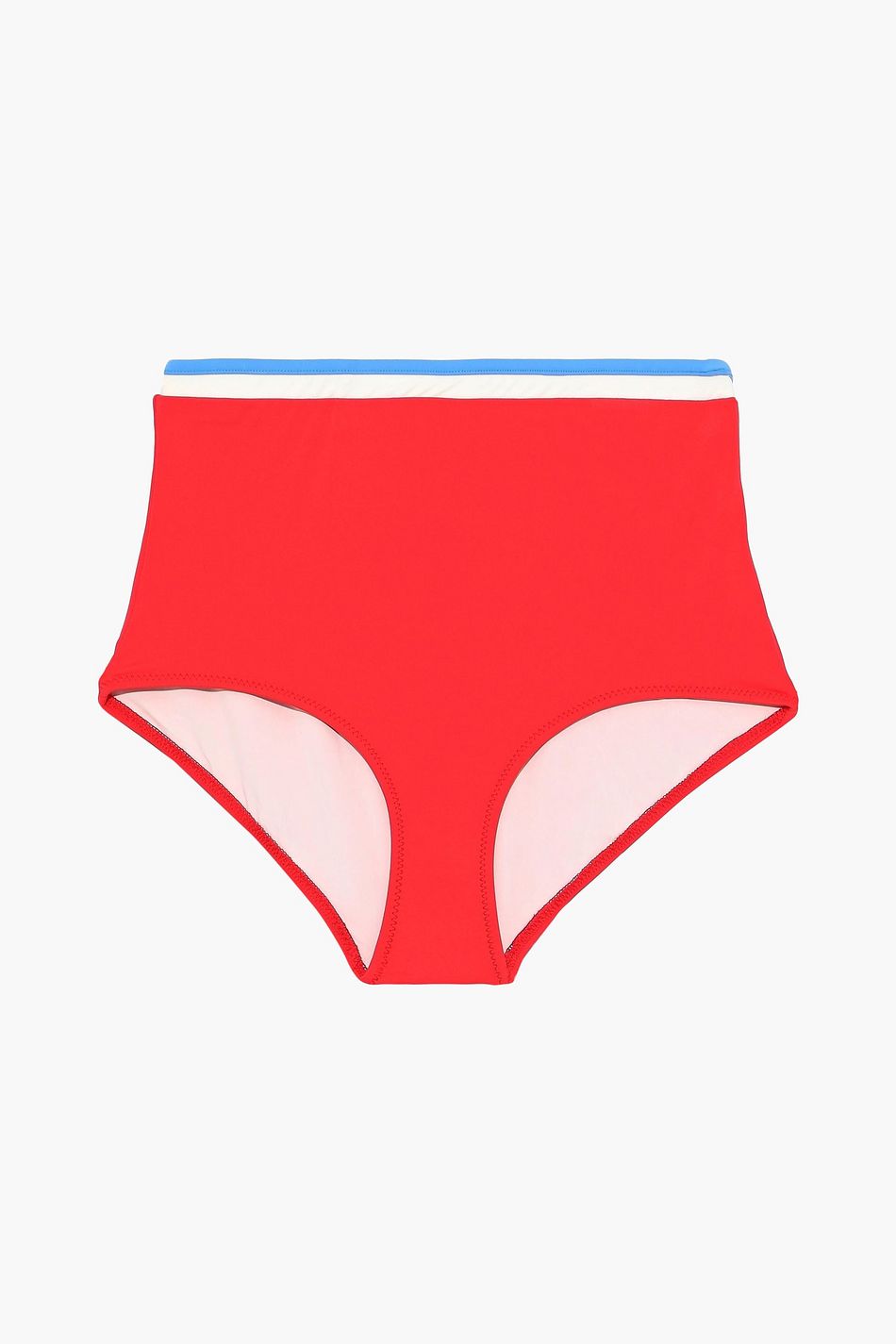 red high rise bikini