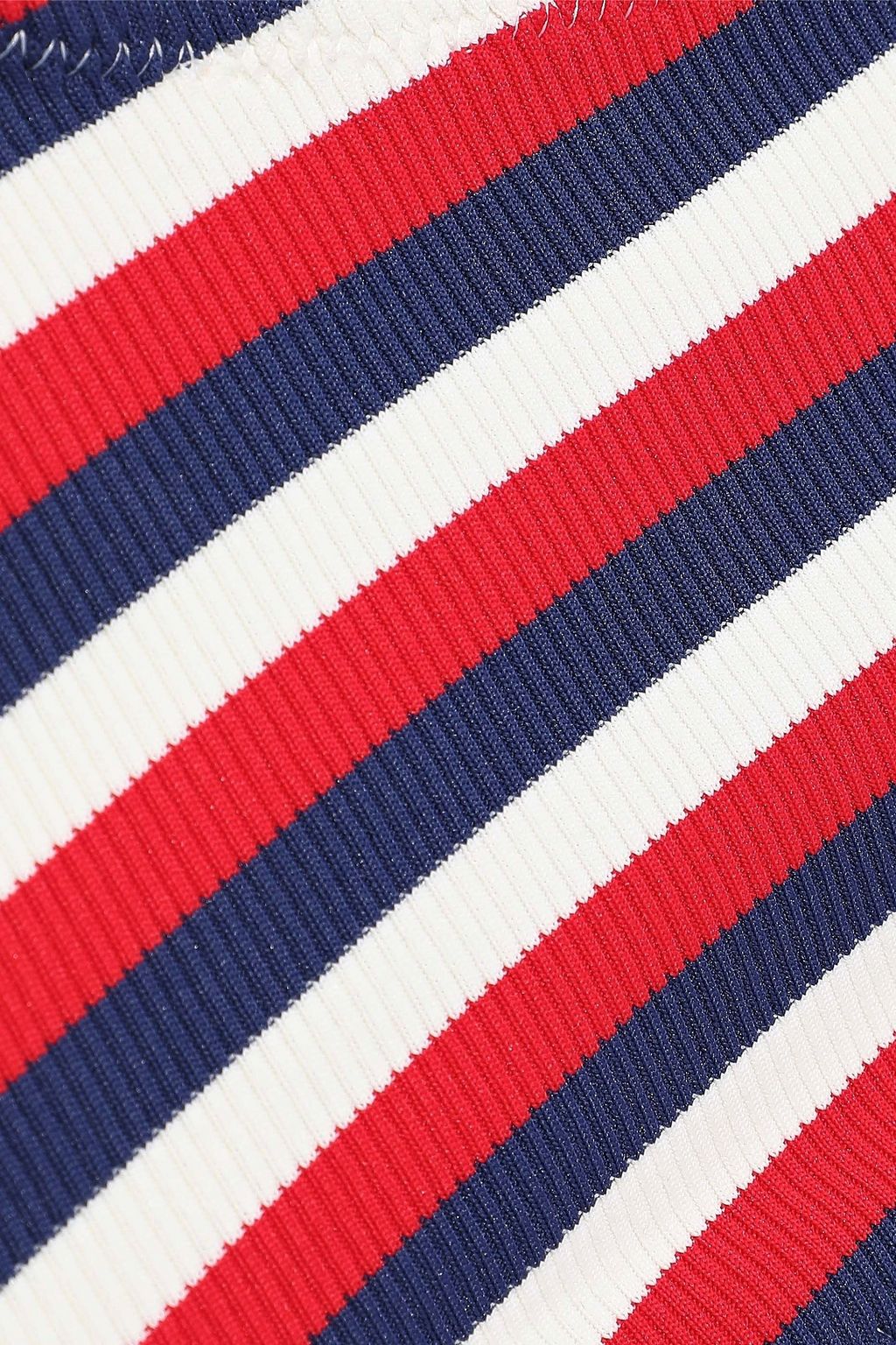 SOLID & STRIPED The Elle striped ribbed bikini top