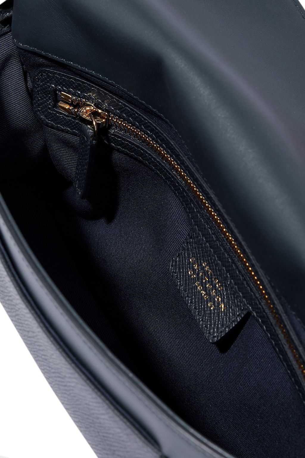 SMYTHSON Panama textured and smooth-leather shoulder bag