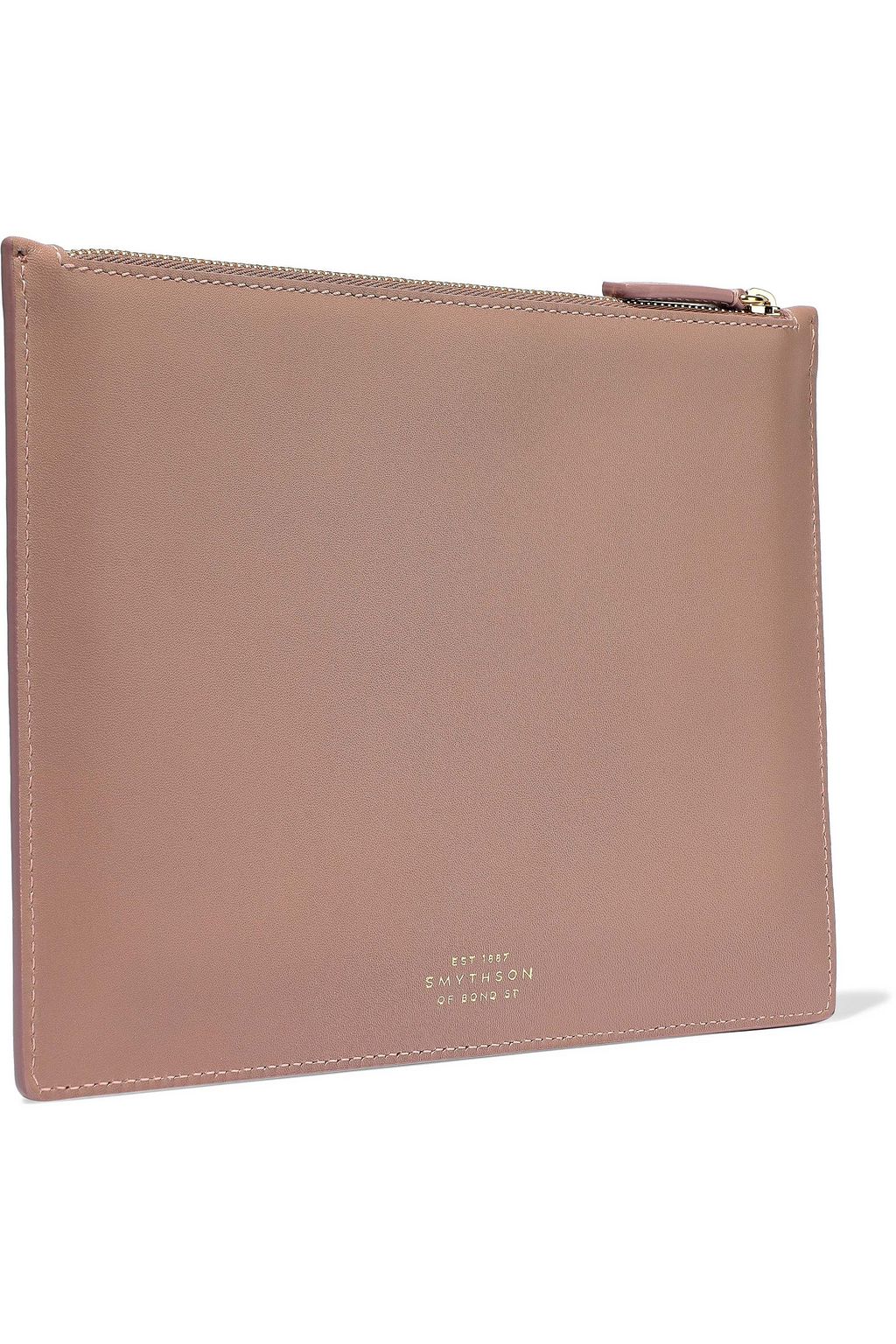 SMYTHSON Piccadilly perforated leather pouch