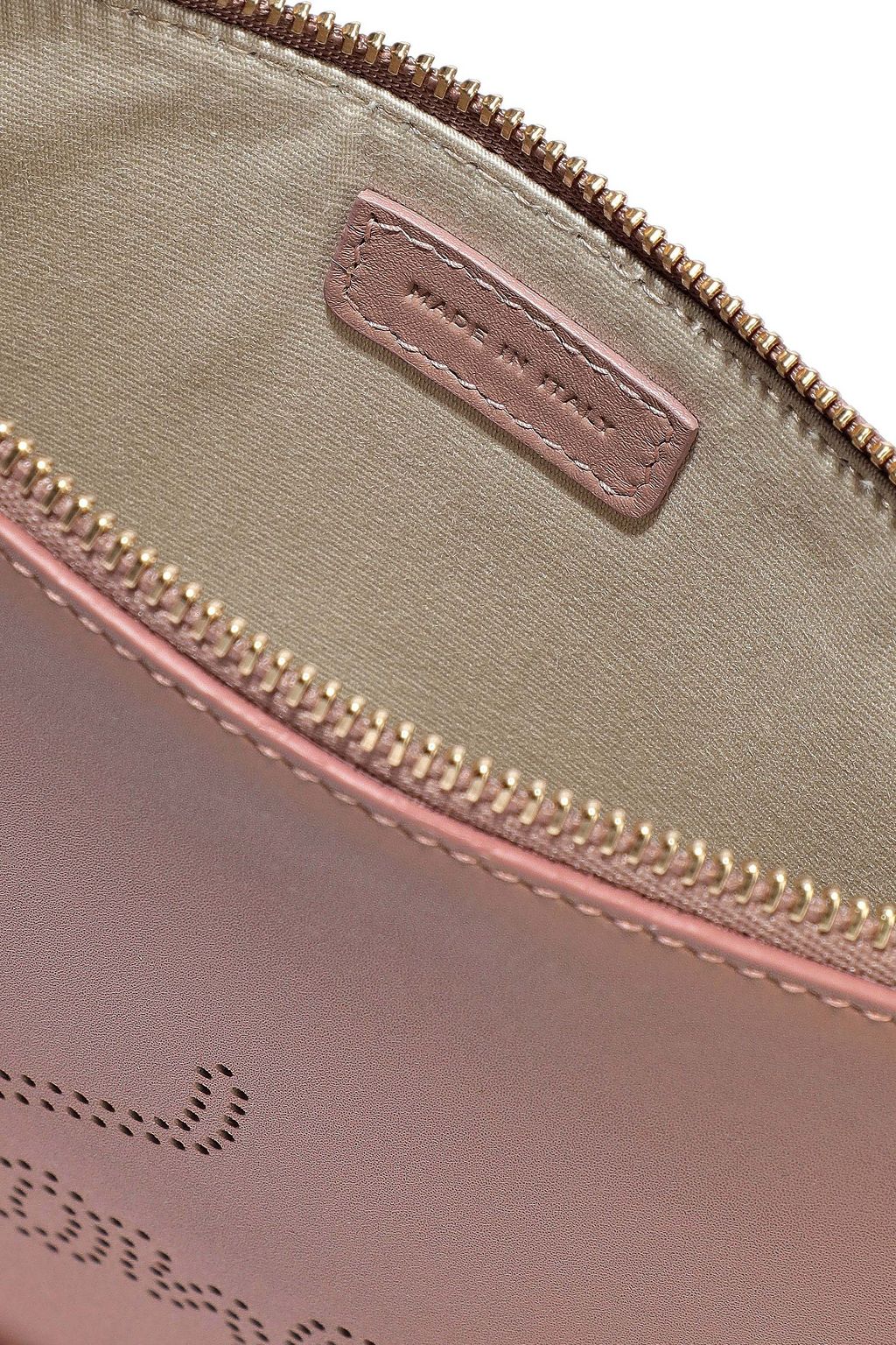 SMYTHSON Piccadilly perforated leather pouch