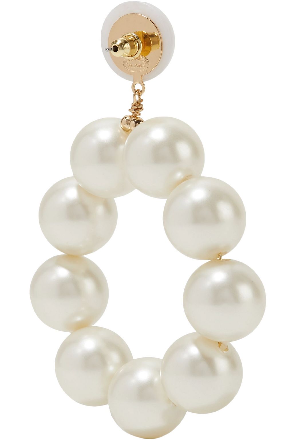 KENNETH JAY LANE Gold-plated faux pearl earrings