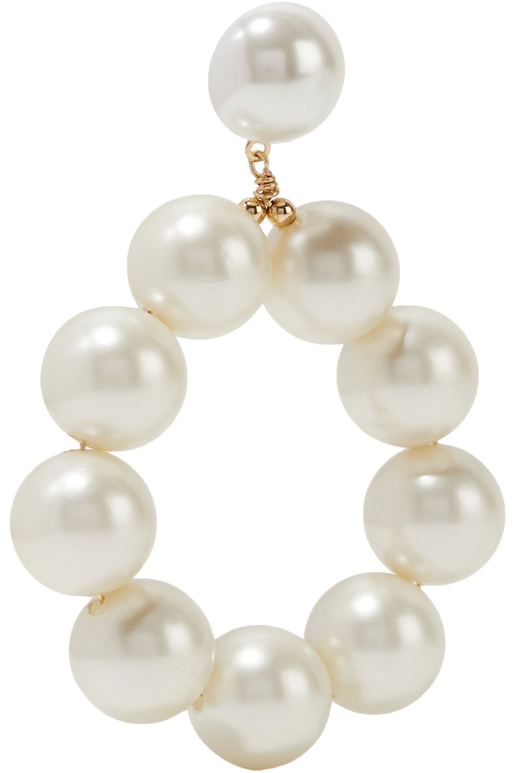 KENNETH JAY LANE Gold-plated faux pearl earrings