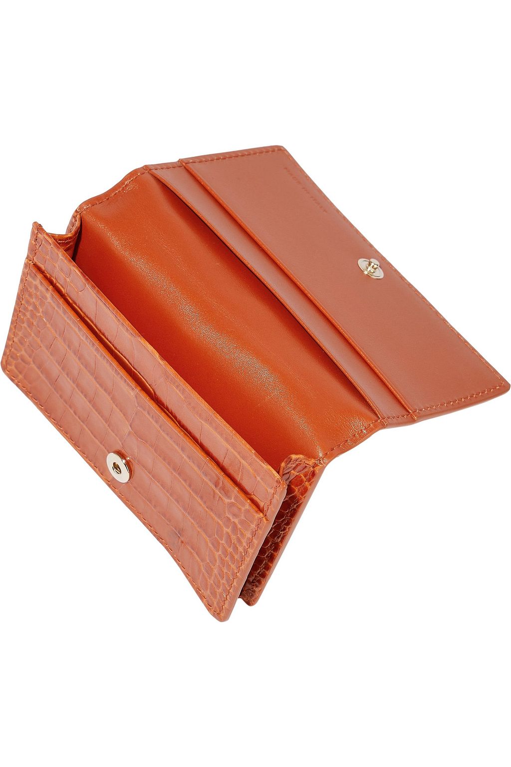 SMYTHSON Mara croc-effect leather cardholder