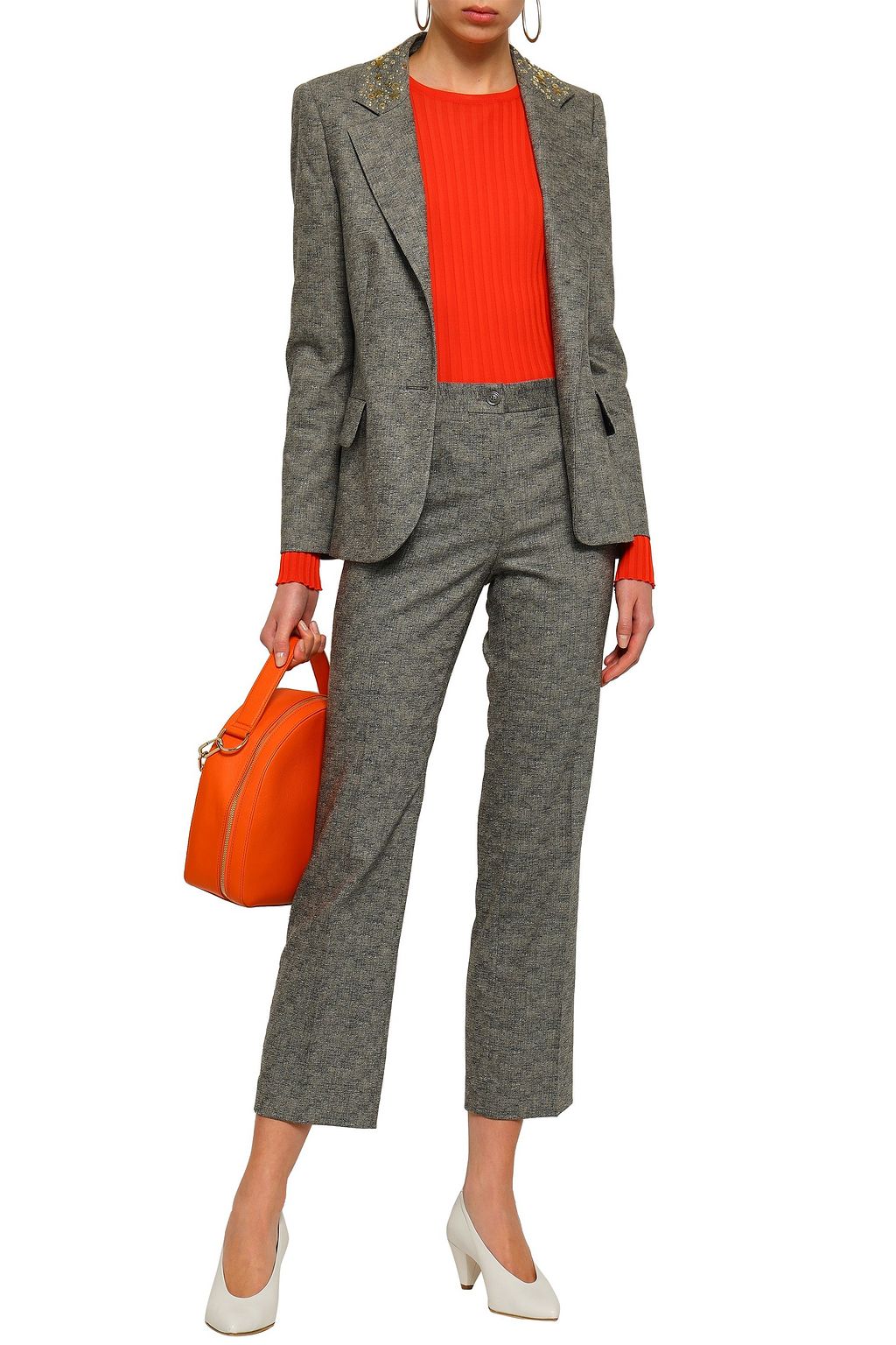 BOUTIQUE MOSCHINO Embellished wool-blend blazer