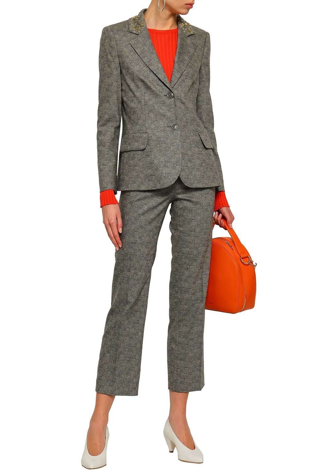 BOUTIQUE MOSCHINO Embellished wool-blend blazer