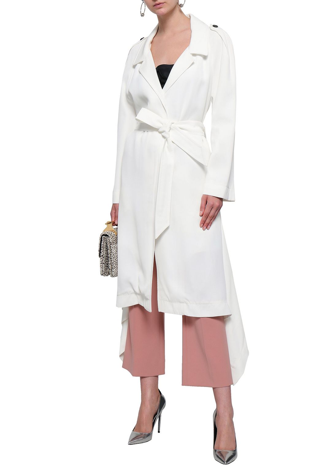 ROLAND MOURET Victor draped gabardine trench coat