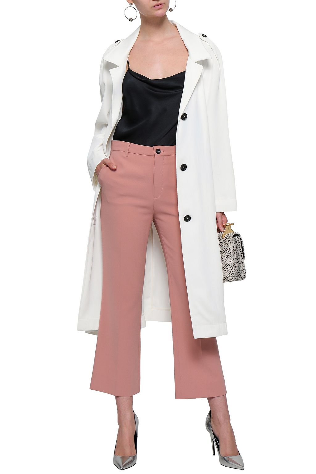 ROLAND MOURET Victor draped gabardine trench coat