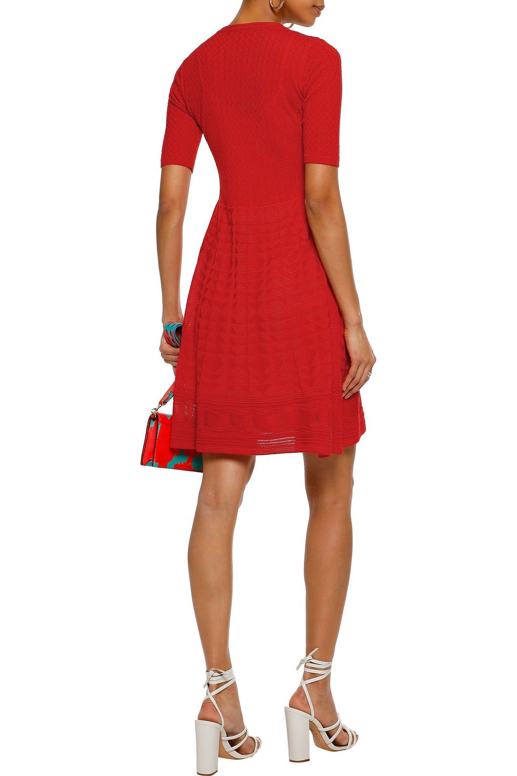 M MISSONI Crocheted wool-blend mini dress