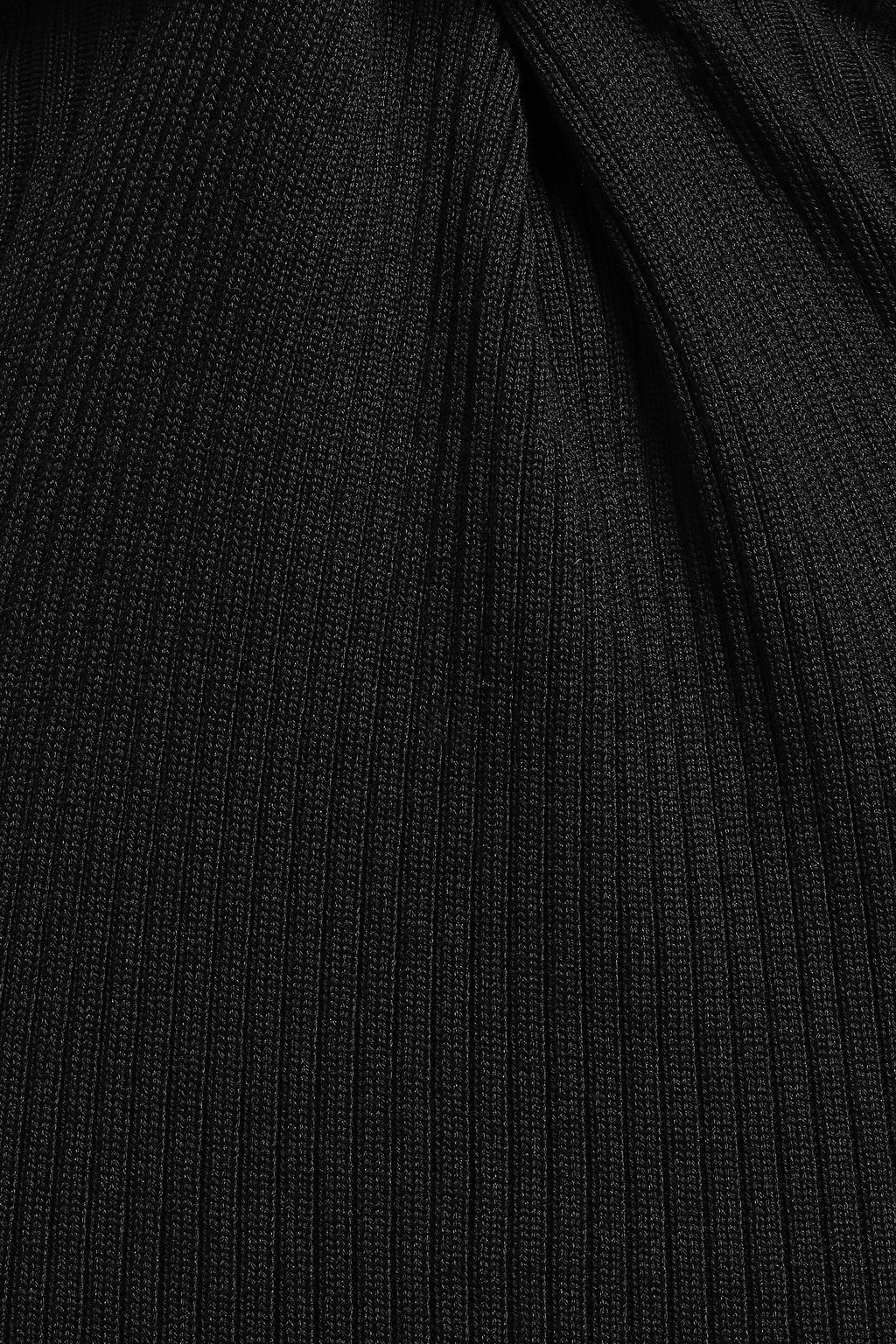 BALMAIN Ribbed merino wool turtleneck maxi dress
