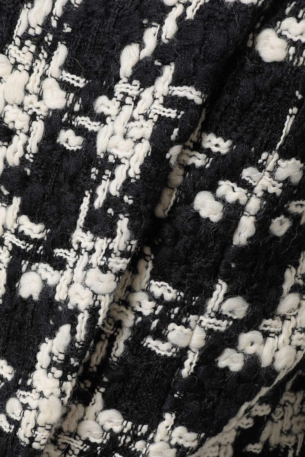 BALMAIN Houndstooth wool-blend tweed coat