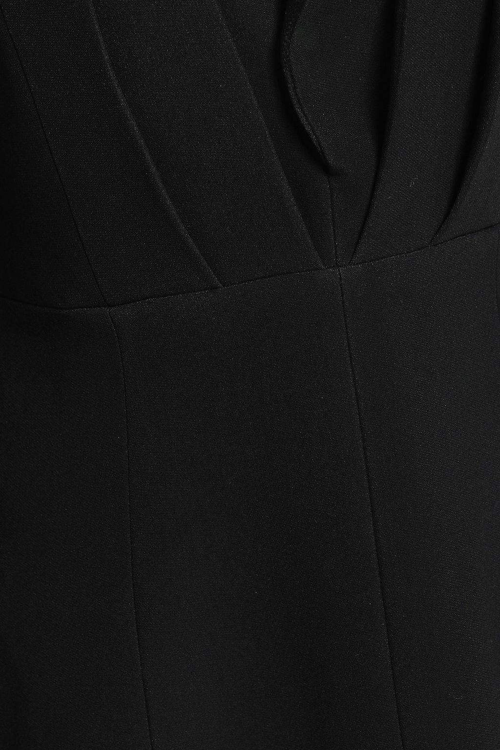 BALMAIN Satin-trimmed crepe mini tuxedo dress