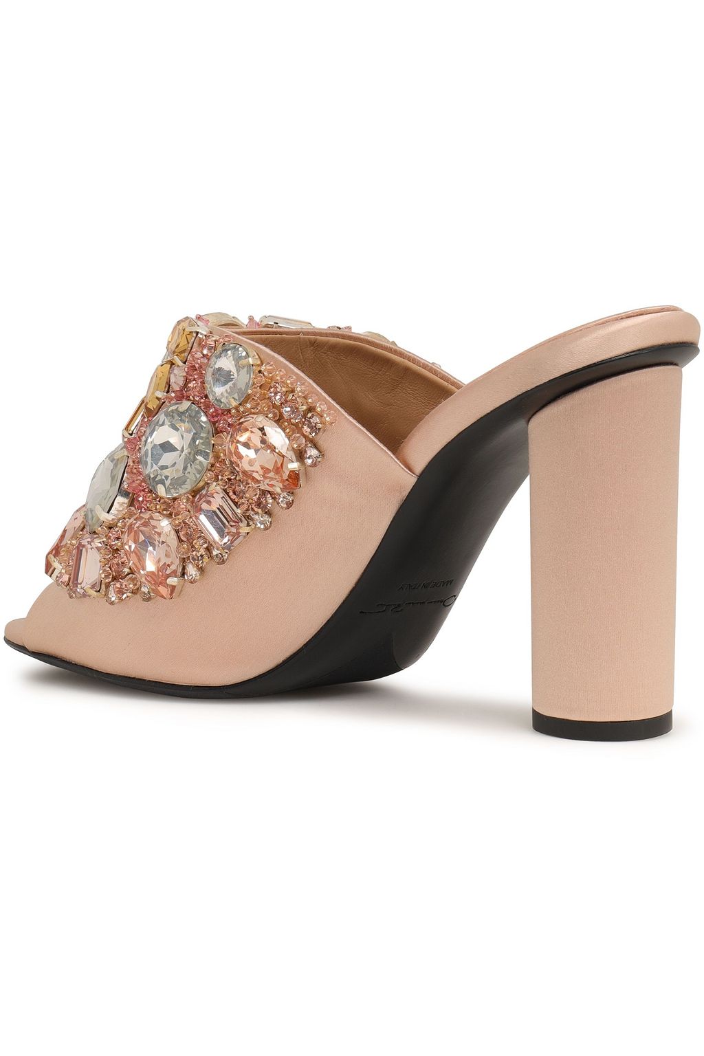 OSCAR DE LA RENTA Embellished satin mules