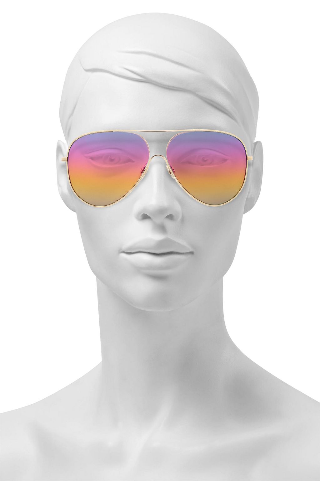 VICTORIA BECKHAM Aviator-style gold-tone sunglasses
