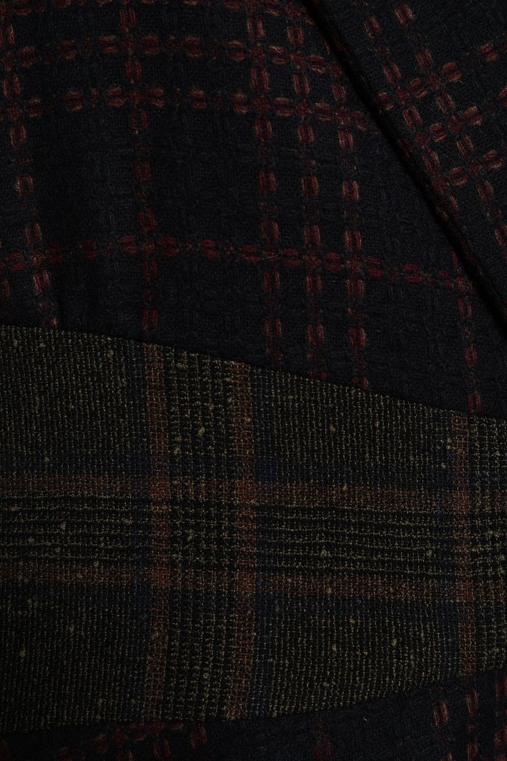 ROSIE ASSOULIN Belted checked wool-blend felt coat