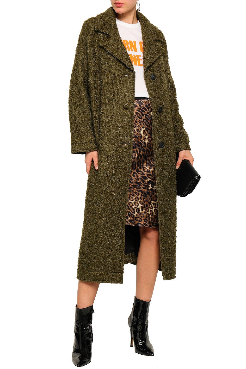 MCQ ALEXANDER MCQUEEN Wool-blend bouclé coat