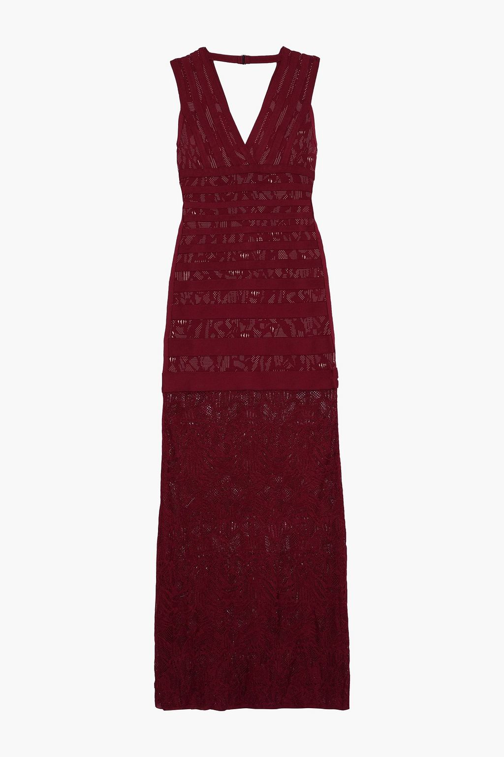 herve leger burgundy dress