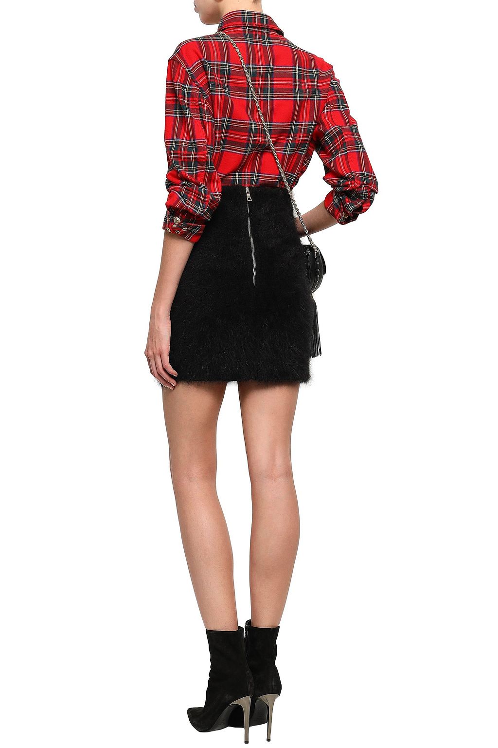 BALMAIN Angora-blend mini skirt