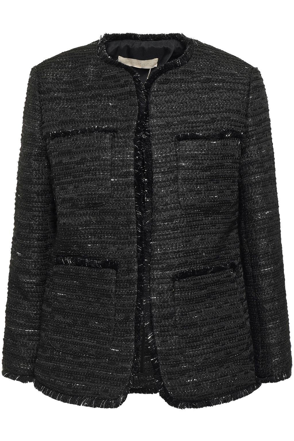 frayed tweed jacket