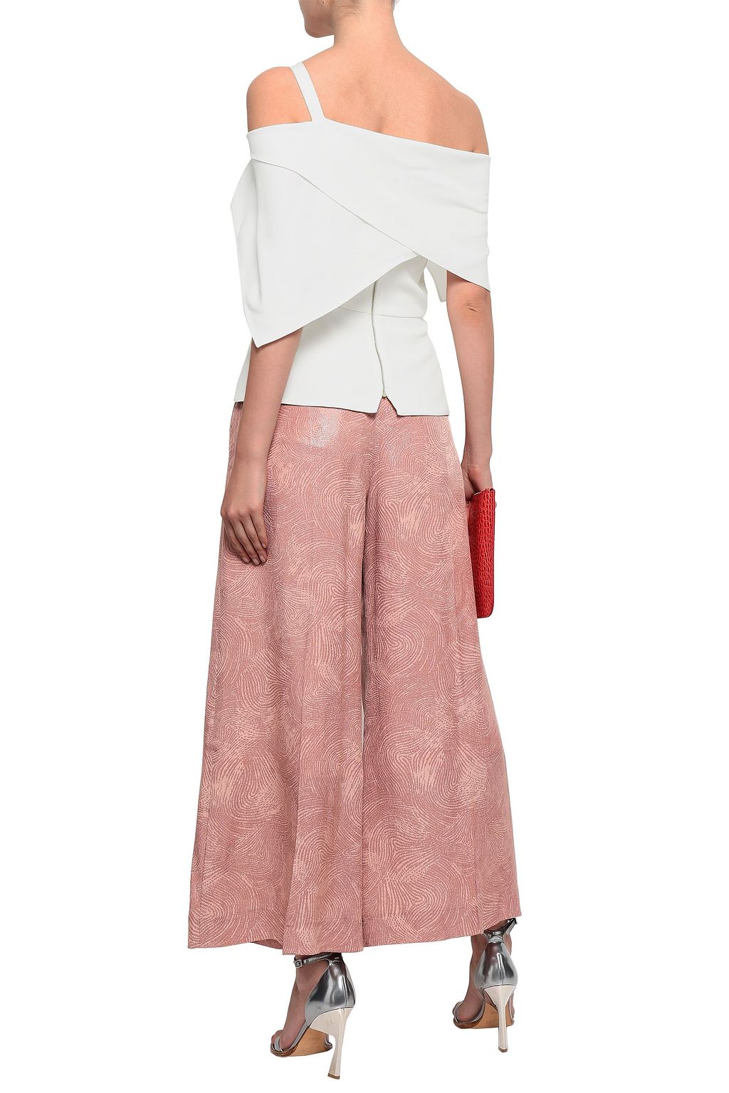 ROLAND MOURET Jacquard wide-leg pants