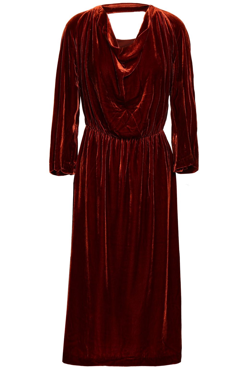 copper velvet dress