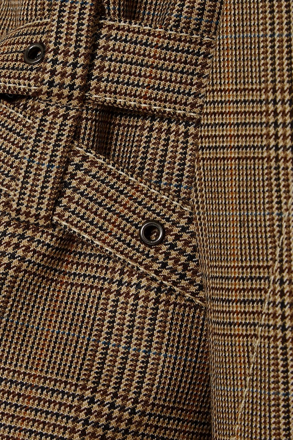 SONIA RYKIEL Double-breasted Prince of Wales checked wool coat