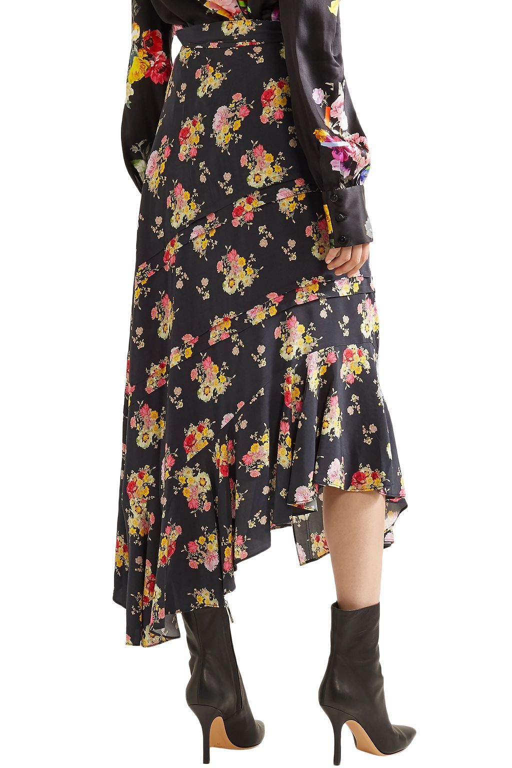 PREEN LINE Sibyll floral-print crepe de chine midi wrap skirt