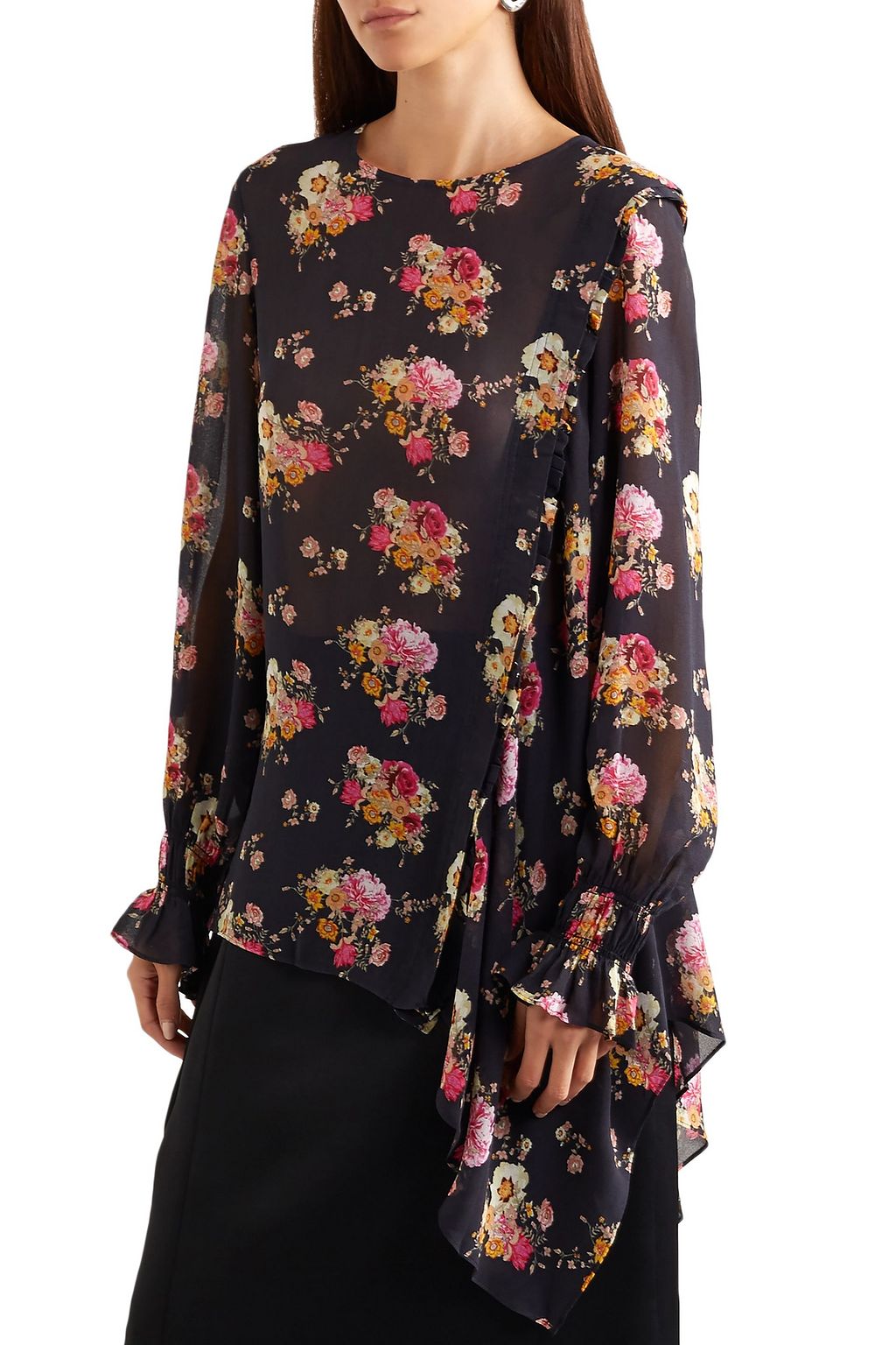 PREEN LINE Sofia floral-print georgette blouse