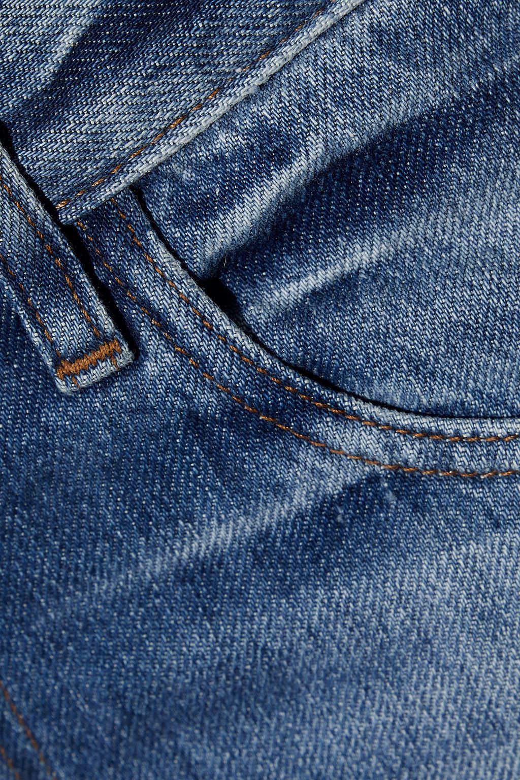 J BRAND Distressed mid-rise wide-leg jeans