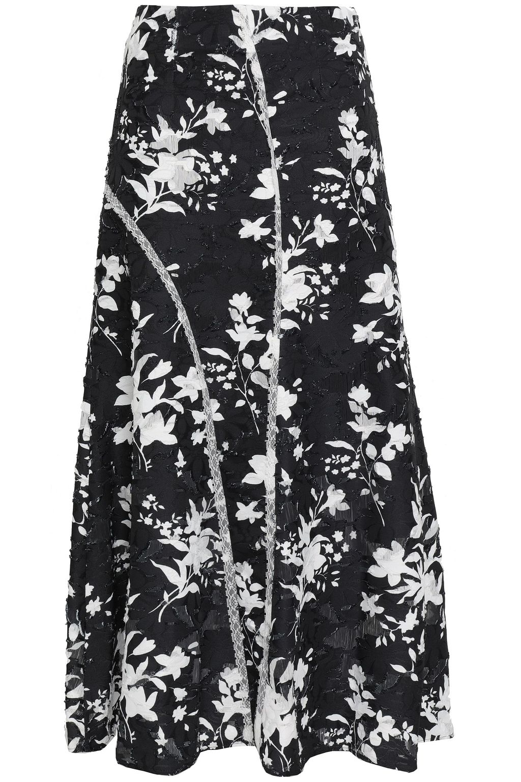 floral jacquard maxi skirt